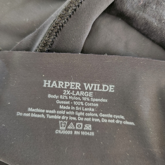 Harper Wilde No-Show Thong Underwear Womens 2XL Black NWT - Picture 3 of 4